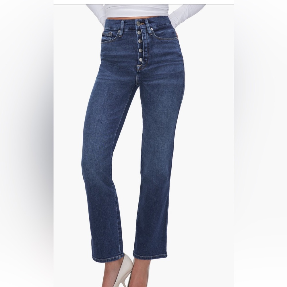 Good American Women's Straight Leg Jeans - Dark Blue